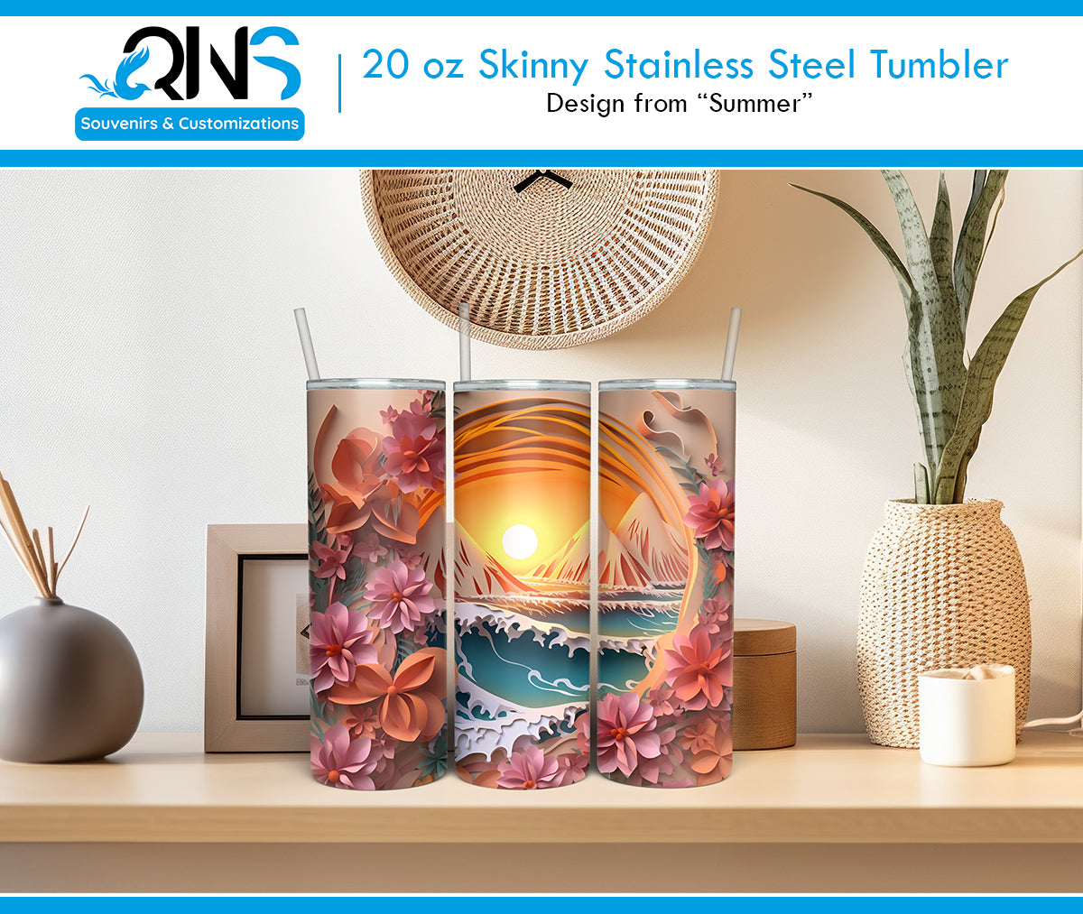 "Summer Vibes" Tumbler – Capture the sun in every sip! ☀️