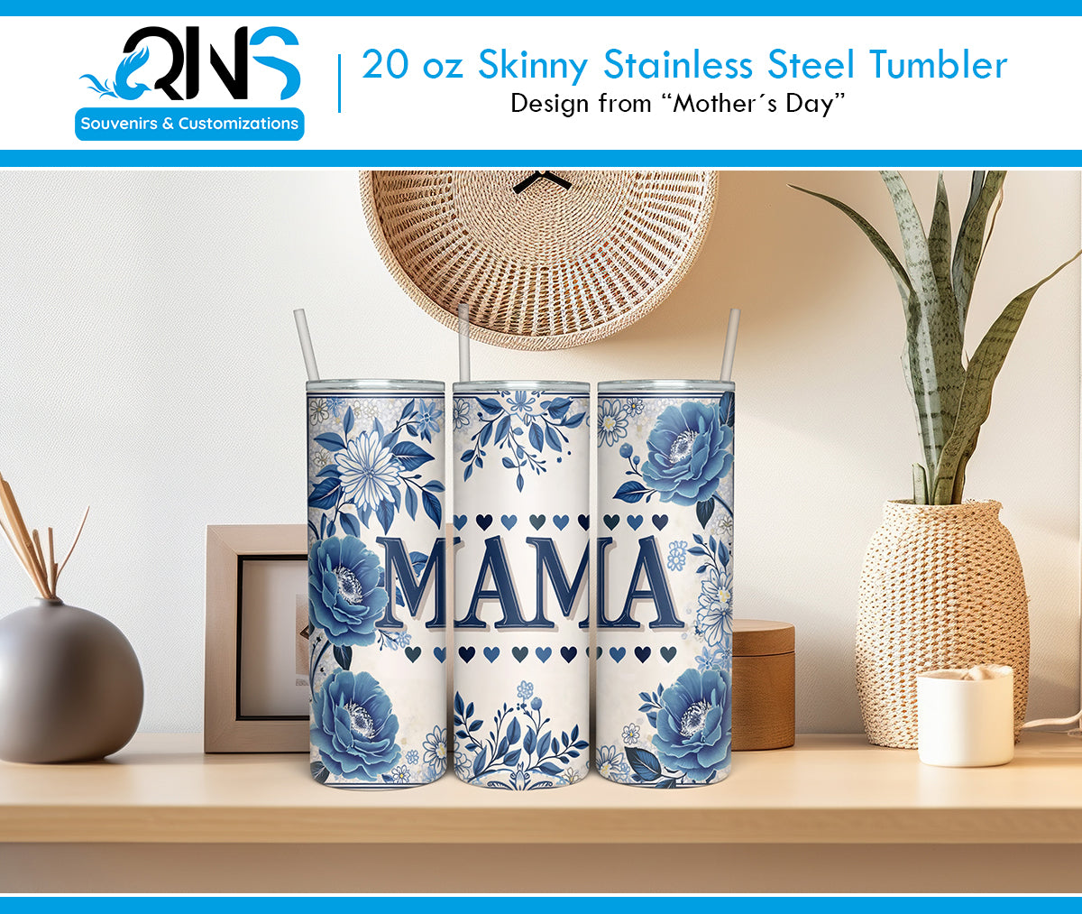 Tumblers with "Mama" Design