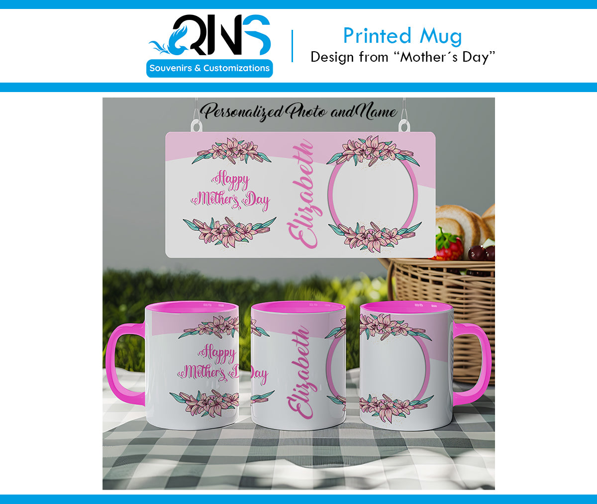 Mug with Personalized Photo and Name Design