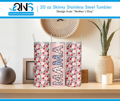 Tumblers with "MOMMY AND MAMA" design