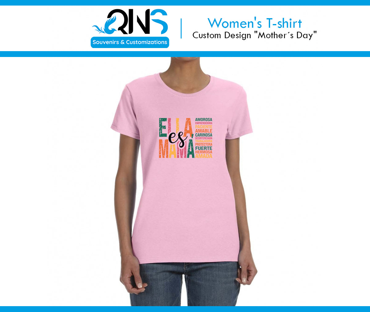 Camiseta Con Diseño "Ella es Mamá"