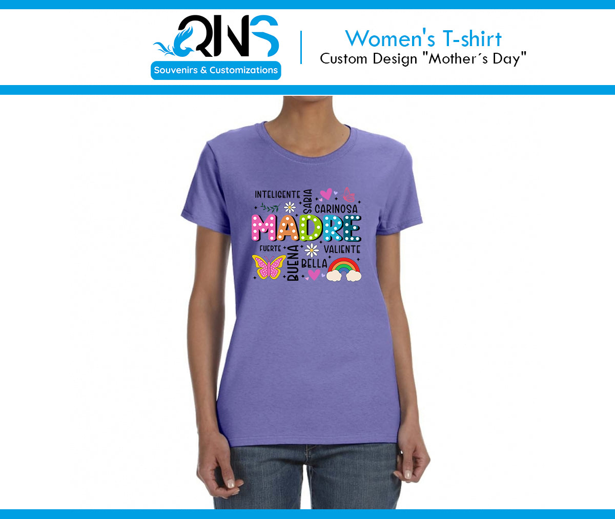 Camiseta con Diseño "Cualidades de Mamá"