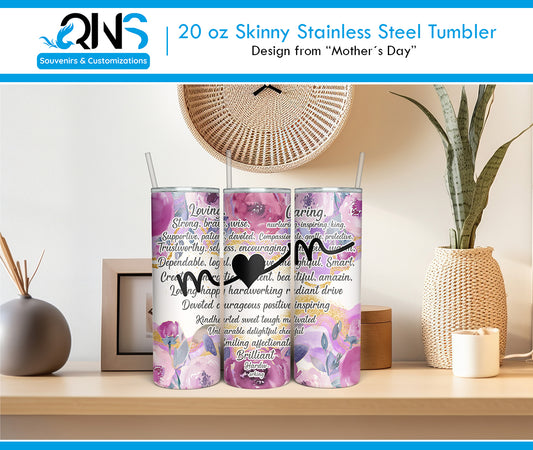 Tumbler with "HEART HOLOGRAM" design