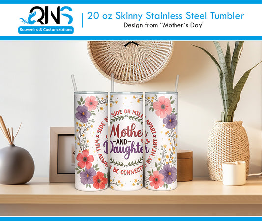 Tumblers con Diseño "MOTHER AND DAUGHTER"