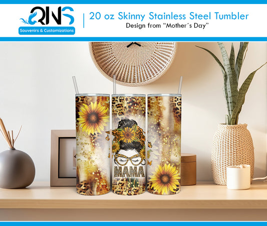 Tumblers con Diseño "Mama Girasoles"