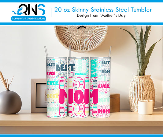 Tumblers with "BEST MOM" design