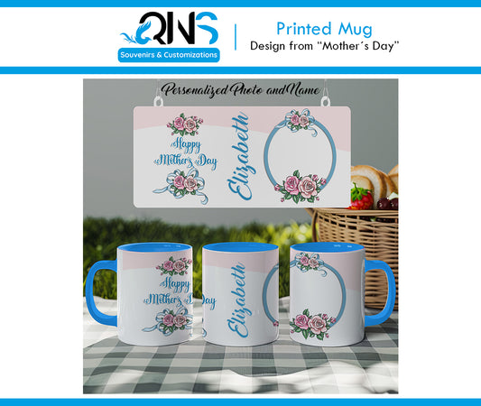 Mug with customizable design with photo and name